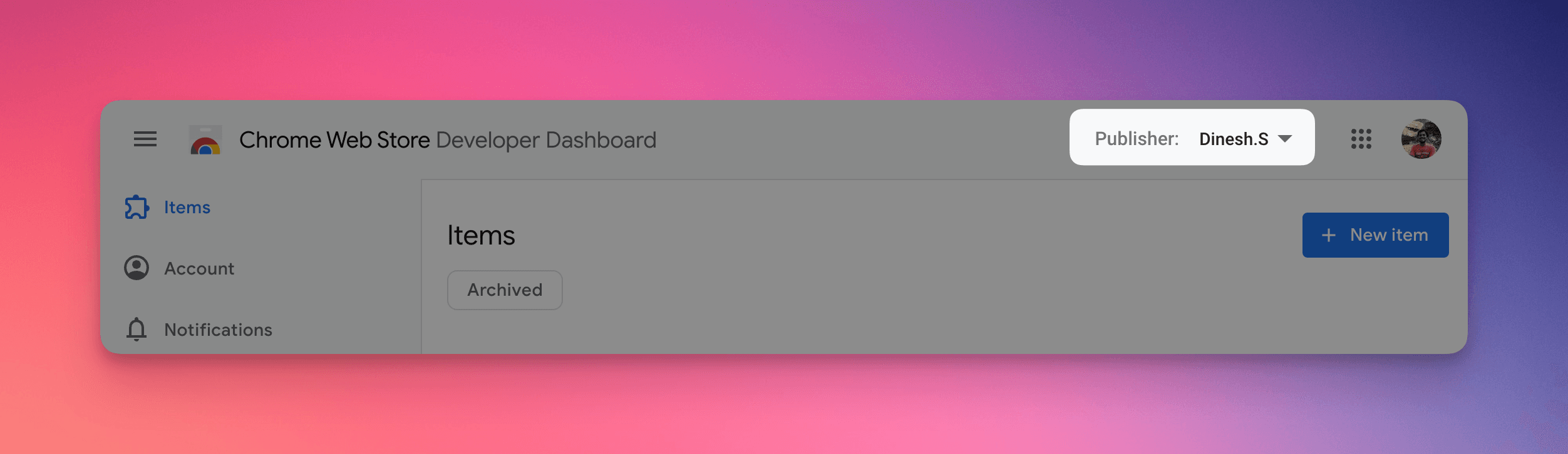 How to transfer a chrome extension