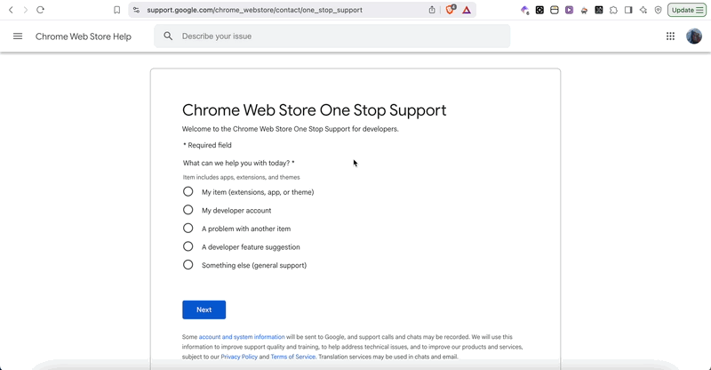 How to transfer a chrome extension